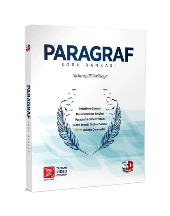 3D Yayınları Paragraf Tamamı Video Çözümlü Soru Bankası