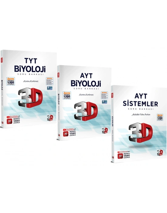 3D Yayınları TYT AYT Biyoloji Soru Bankası Seti