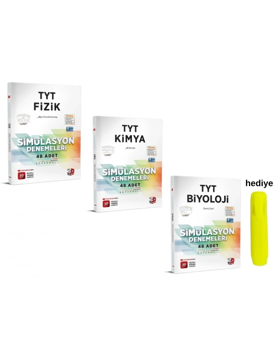 3D Yayınları Tyt Fizik Kimya Biyoloji Simülasyon Deneme Seti