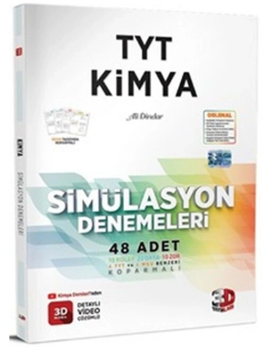 3D Yayınları TYT Kimya Simülasyon 48 Deneme