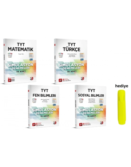 3D Yayınları Tyt Matematik Fen Türkçe Sosyal Simülasyon Deneme Seti