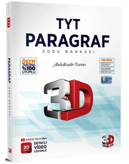 3D Yayınları TYT Paragraf Soru Bankası
