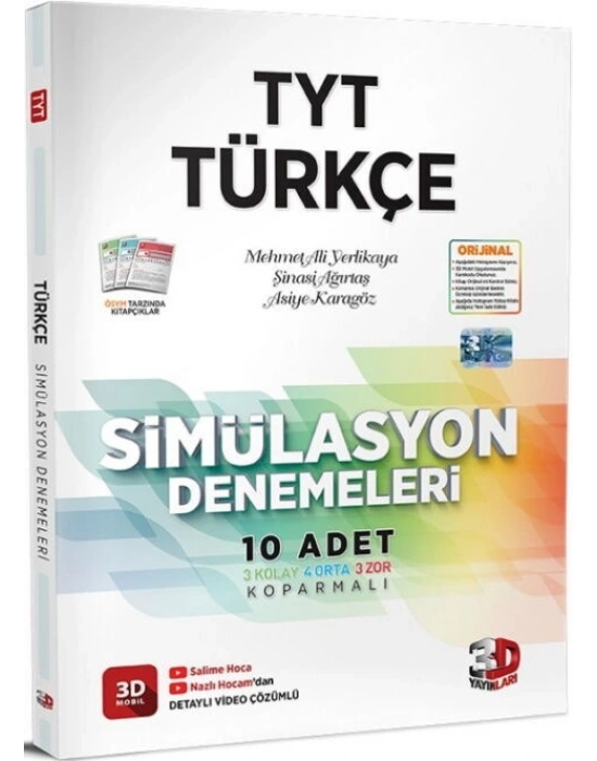 3D Yayınları TYT Türkçe Simülasyon 10 Deneme