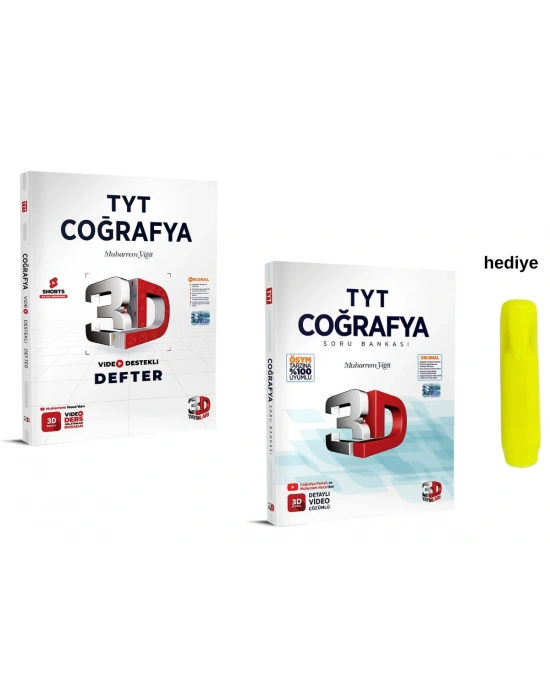3D Yayınları Tyt Video Destekli Coğrafya Defter ve Soru Bankası Seti