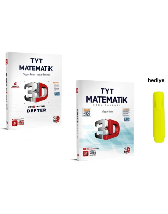 3D Yayınları Tyt Video Destekli Matematik Defter ve Soru Bankası Seti
