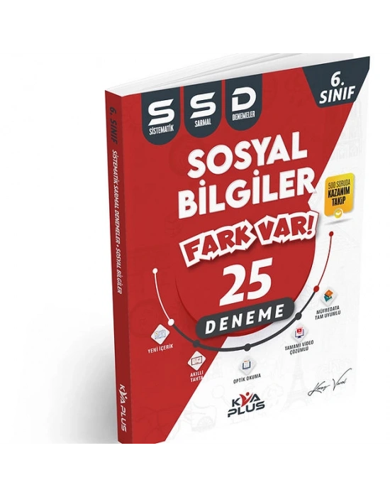 KORAY VAROL YAYINLARI 6. SINIF SOSYAL 25 SİSTEMATİK SARMAL DENEME