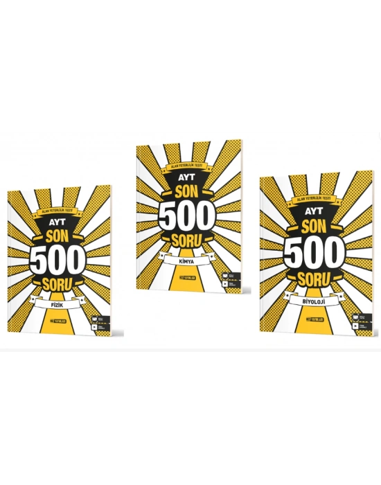 HIZ YAYINLARI AYT SON 500 Soru Fizik - Kimya - Biyoloji Denemeleri (3 Kitap)