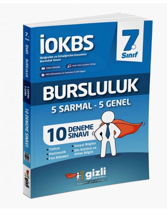 GİZLİ YAYINLARI 7.Sınıf İOKBS Bursluluk 10 Deneme Sınavı
