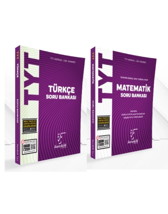 KAREKÖK YAYINLARI TYT TÜRKÇE - MATEMATİK SORU BANKASI (2 KİTAP)