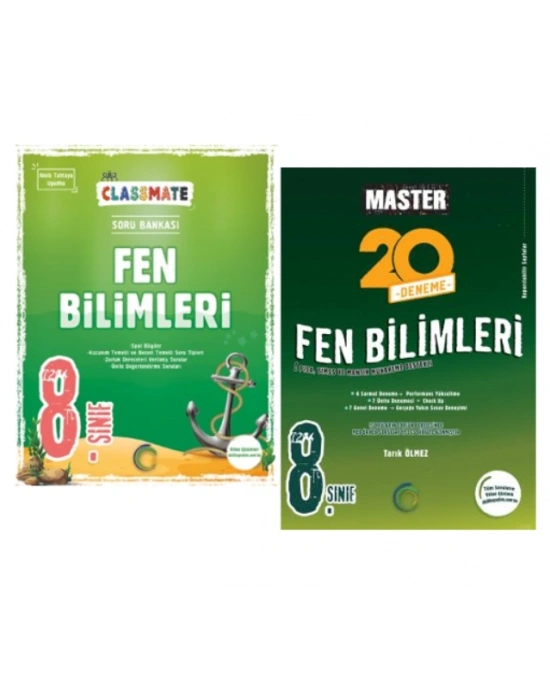 OKYANUS YAYINCILIK 8. Sınıf Classmate Fen Bilimleri Soru Bankası + Master 20 Fen Bilimleri Denemesi (2 Kitap)