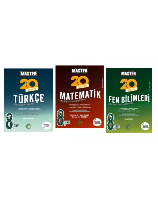 OKYANUS YAYINCILIK 8. Sınıf Master Türkçe + Matematik + Fen Bilimleri Denemesi (3 Kitap)