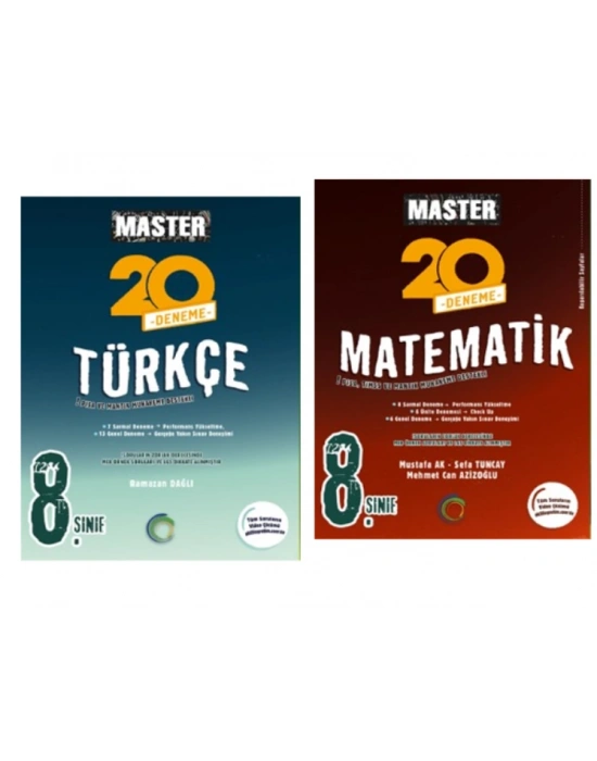 OKYANUS YAYINCILIK 8. Sınıf Master Türkçe + Matematik Denemesi (2 Kitap)