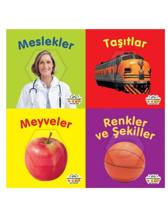 0-6 Yaş Yayınları Mini Karton Kitaplar (4 Kitap)