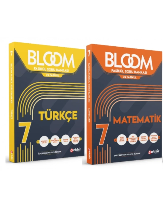ARTIBİR YAYINLARI 7. Sınıf Bloom Türkçe + Matematik Fasikül Soru Bankası (2 Kitap)