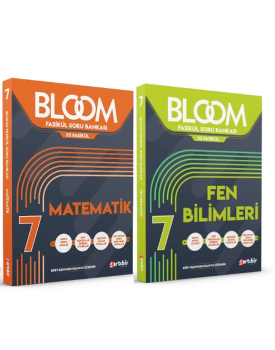 ARTIBİR YAYINLARI 7. Sınıf Bloom Matematik + Fen Bilimleri Fasikül Soru Bankası (2 Kitap)