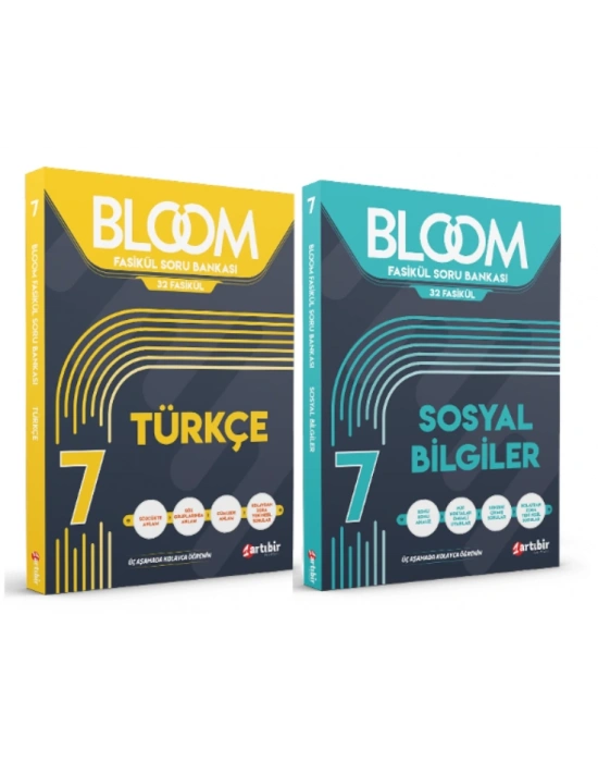 ARTIBİR YAYINLARI 7. Sınıf Bloom Türkçe + Sosyal Bilgiler Fasikül Soru Bankası (2 Kitap)