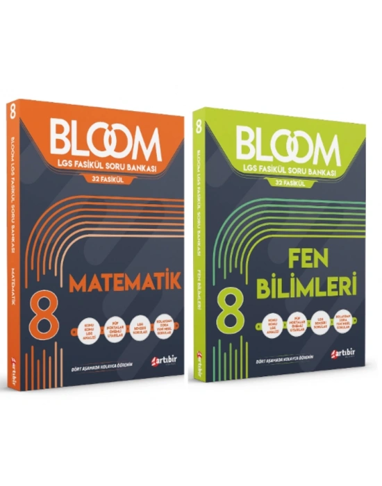 ARTIBİR YAYINLARI 8. Sınıf Bloom  Matematik + Fen Bilimleri Fasikül Soru Bankası (2 Kitap)