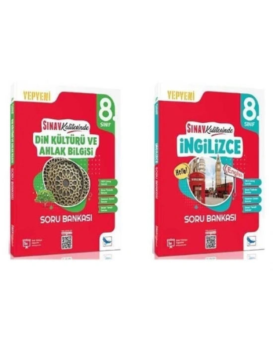 8.SINIF DİN KÜLTÜRÜ + İNGİLİZCE SORU BANKASI SINAV KALİTESİNDE (2 KİTAP)