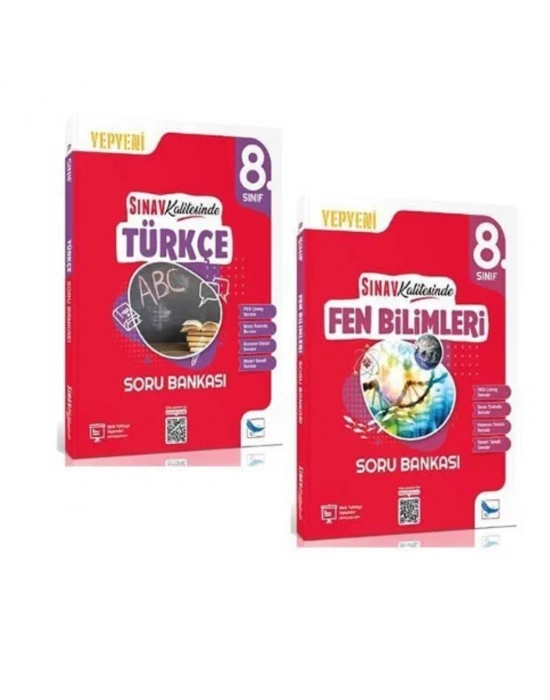 8.SINIF TÜRKÇE + FEN BİLİMLERİ SORU BANKASI SINAV KALİTESİNDE (2 KİTAP)