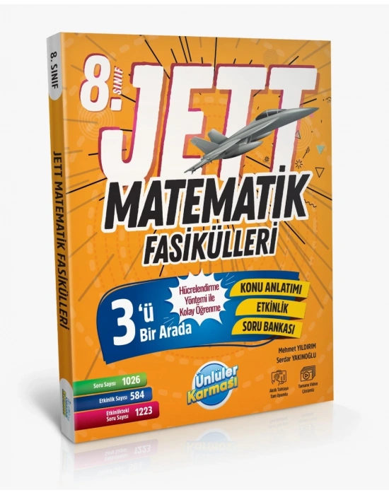 ÜNLÜLER KARMASI 8.Sınıf Jett Matematik Fasiküller Soru Bankası