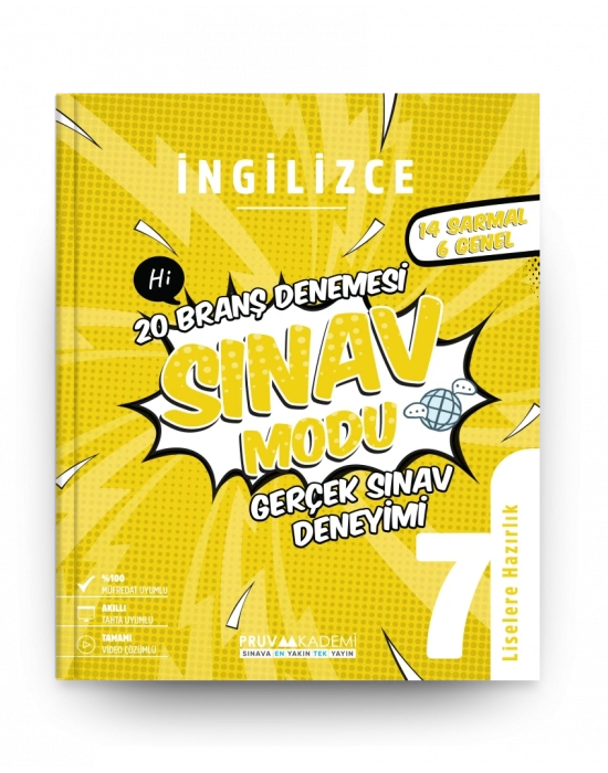 PRUVA AKADEMİ YAYINLARI 7. Sınıf İngilizce Branş Denemesi