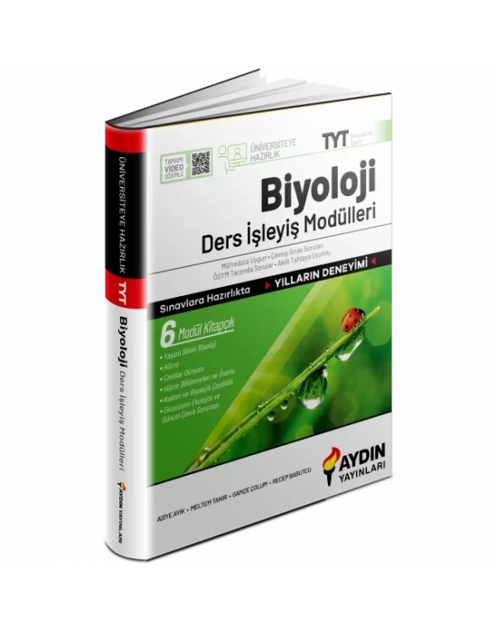 AYDIN YAYINLARI Üniversiteye Hazırlık TYT Biyoloji Ders İşleyiş Modülleri
