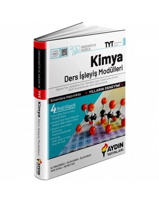 AYDIN YAYINLARI Üniversiteye Hazırlık TYT Kimya Ders İşleyiş Modülleri