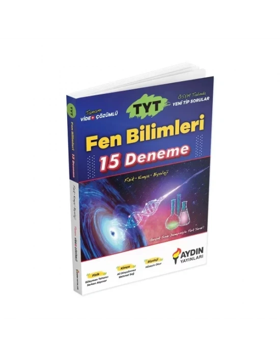 AYDIN YAYINLARI TYT Fen Bilimleri 15 Deneme