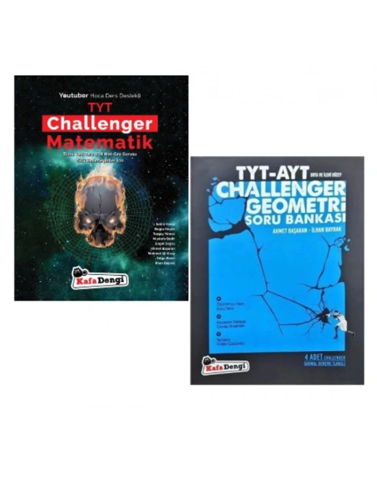 TYT CHALLENGER MATEMATİK + TYT-AYT CHALLENGER GEOMETRİ SORU BANKASI / YÜKSEK DERECE HEDEFLEYENLER İÇİN…