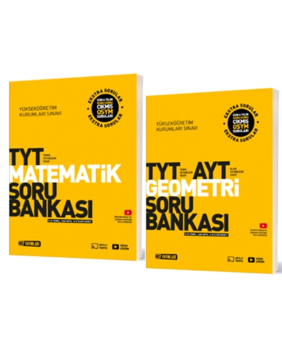 HIZ YAYINLARI TYT MATEMATİK + TYT - AYT GEOMETRİ SORU BANKASI