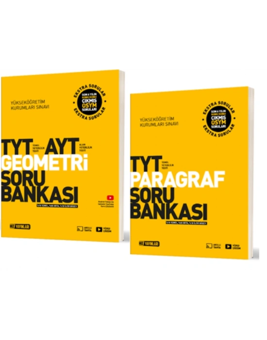 HIZ YAYINLARI TYT - AYT GEOMETRİ + TYT PARAGRAF SORU BANKASI