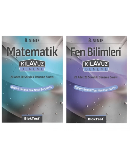 BLOKTEST YAYINLARI 8. Sınıf Matematik + Fen Bilimleri  Kılavuz Deneme