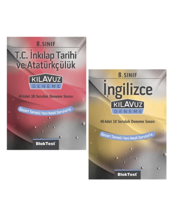 BLOKTEST YAYINLARI 8. Sınıf İnkilap + İngilizce  Kılavuz Deneme