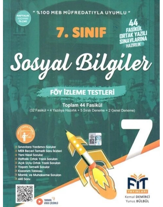 FİT YAYINLARI 7. Sınıf Sosyal Bilgiler Föy İzleme Testleri 44 Fasikül