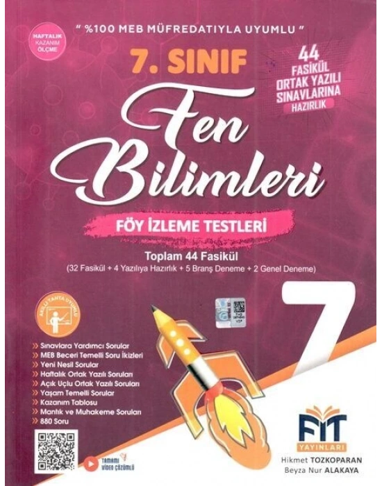 FİT YAYINLARI 7. Sınıf Fen Bilimleri Föy İzleme Testleri 44 Fasikül