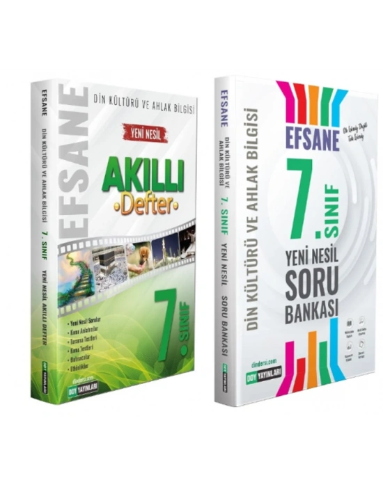 DDY YAYINLARI 7.Sınıf Din Kültürü ve Ahlak Bilgisi Efsane Akıllı Defter + Soru Bankası