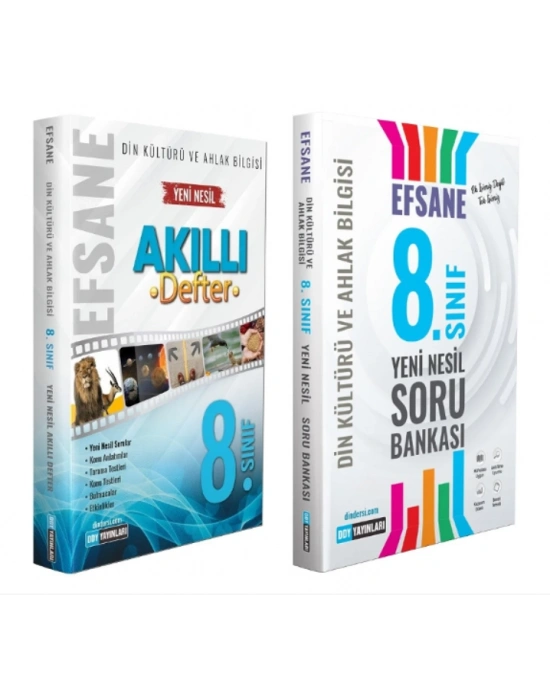DDY YAYINLARI 8.Sınıf Din Kültürü ve Ahlak Bilgisi Efsane Akıllı Defter + Soru Bankası