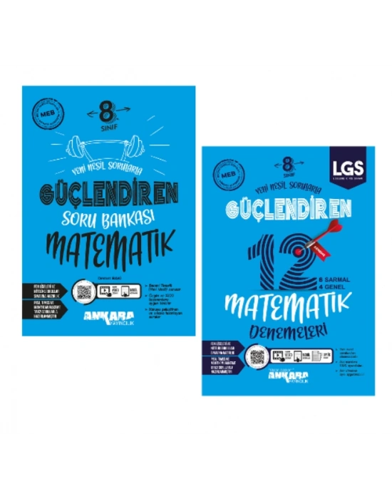 ANKARA YAYINCILIK 8. Sınıf Matematik Güçlendiren Soru Bankası + Güçlendiren 12 Deneme