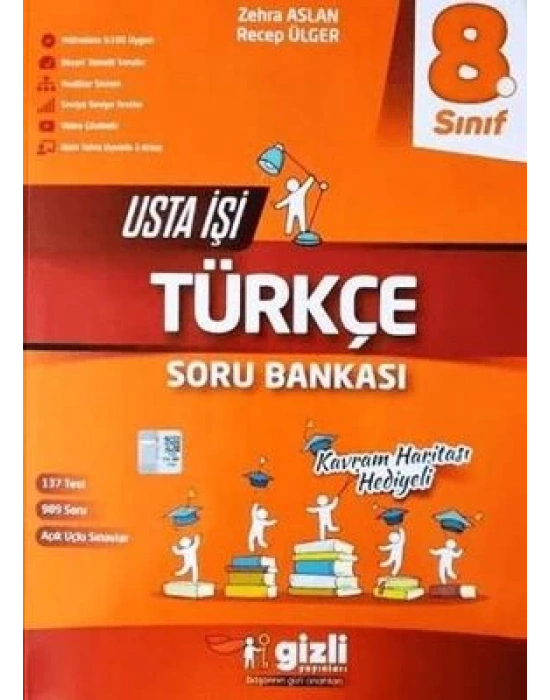 GİZLİ YAYINLARI 8.Sınıf Usta İşi Türkçe Soru Bankası
