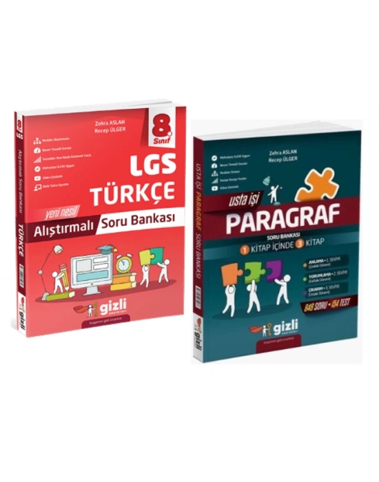 GİZLİ YAYINLARI 8. Sınıf LGS Türkçe + Paragraf Alıştırmalı Soru Bankası