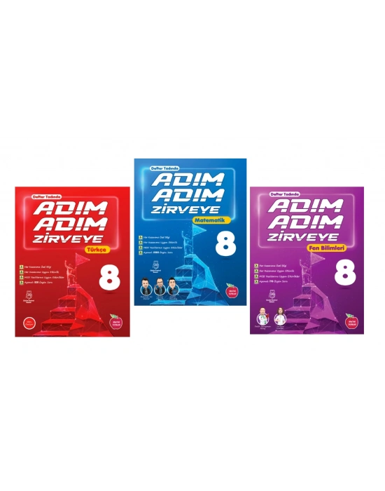 NEWTON YAYINLARI 8.SINIF ADIM ADIM ZİRVEYE TÜRKÇE+MATEMATİK+FEN BİLİMLERİ SORU BANKASI