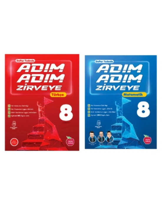 NEWTON YAYINLARI 8.SINIF ADIM ADIM ZİRVEYE TÜRKÇE+MATEMATİK SORU BANKASI