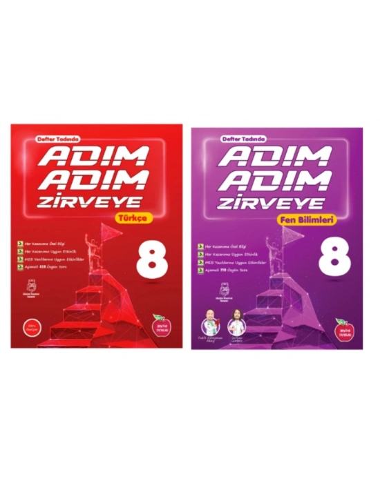 NEWTON YAYINLARI 8.SINIF ADIM ADIM ZİRVEYE TÜRKÇE+FEN BİLİMLERİ SORU BANKASI