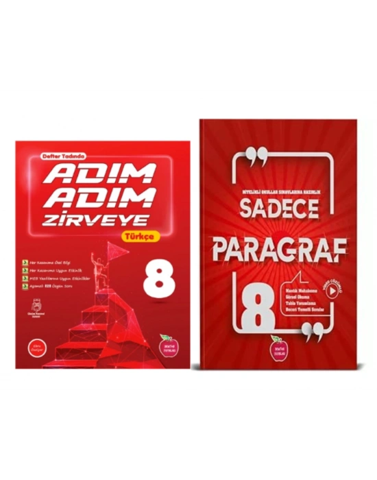 NEWTON YAYINLARI 8.SINIF ADIM ADIM ZİRVEYE TÜRKÇE+PARAGRAF SORU BANKASI