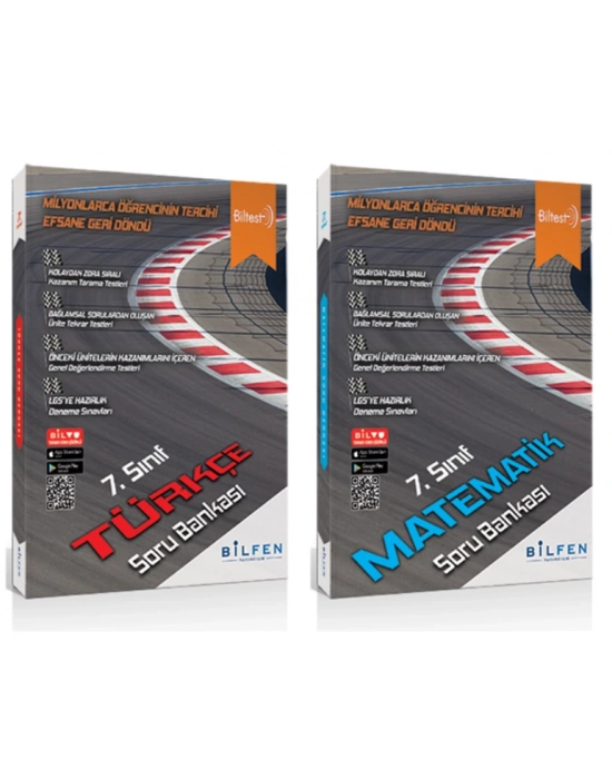 BİLFEN YAYINCILIK 7. SINIF BİLTEST TÜRKÇE+MATEMATİK SORU BANKASI