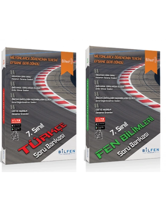 BİLFEN YAYINCILIK 7. SINIF BİLTEST TÜRKÇE+FEN BİLİMLERİ SORU BANKASI