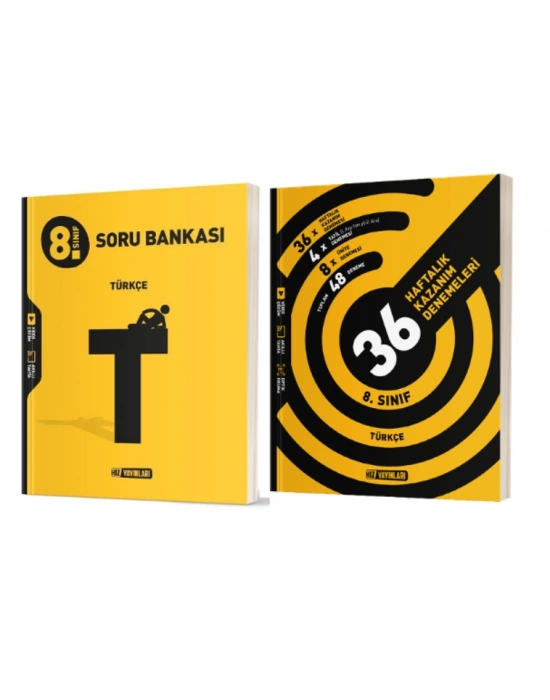 HIZ YAYINLARI 8. Sınıf Türkçe Soru Bankası + 36 Haftalık Deneme