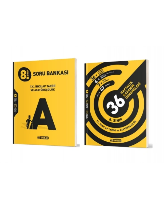 HIZ YAYINLARI 8. Sınıf İnkılap Tarihi ve Atatürkçülük Soru Bankası + 36 Haftalık Deneme