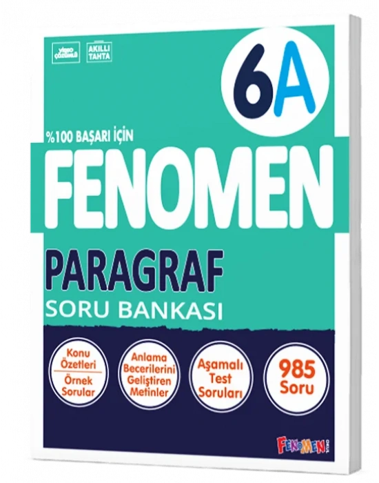 FENOMEN YAYINLARI 6 Paragraf A Soru Bankası