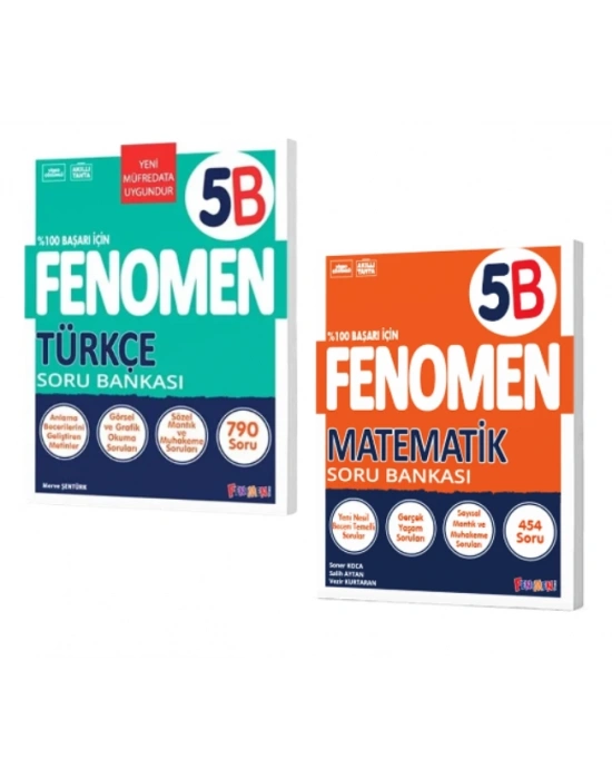 FENOMEN YAYINLARI 5 Türkçe B + Matematik B Soru Bankası